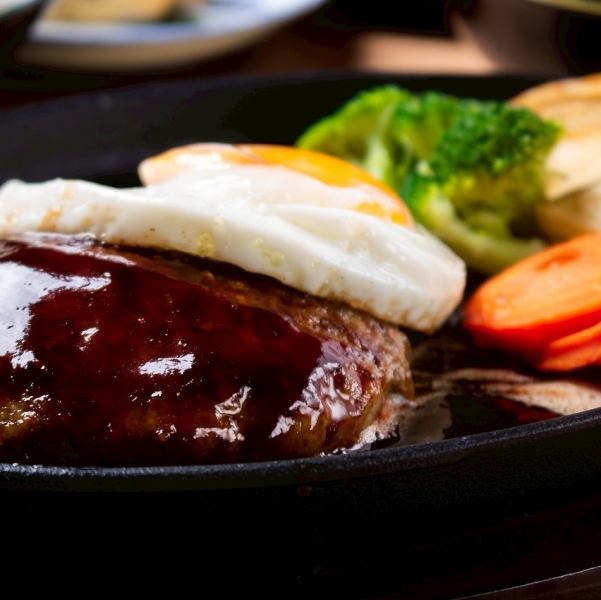 【ランチ】神戸牛100%の濃厚な旨味を堪能◆数量限定ハンバーグ定食3,608円(税込)