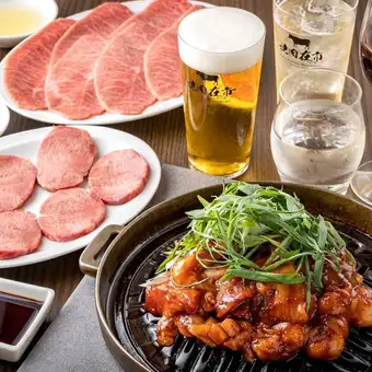 《90分飲み放題付》【在市正肉コース】在市の良さが全て詰まった厳選正肉5種!全5品