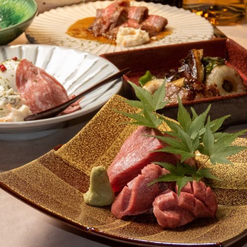 【肉刺身や和牛肉寿司】《記念日・誕生日・年祝いなど…》気取らず飾らず愉しめる、その日一の上質な味わい
