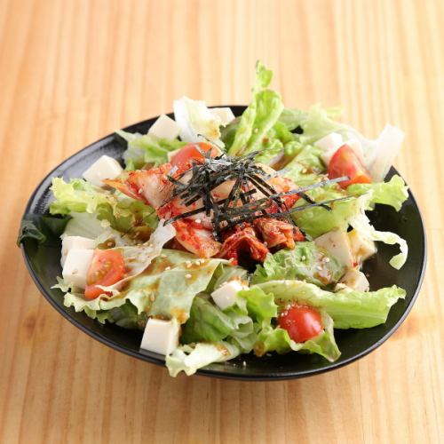 [Japanese-style tofu and kimchi salad]