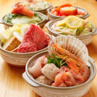 [Muni's luxurious hot pot] 6 types in total! Warm up with hot pot in this relaxing course for 3,480 yen