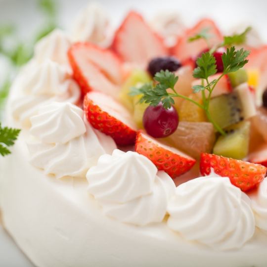 【☆生日、紀念日的驚喜表演！】附一整塊蛋糕！生日套餐7道菜4400日元