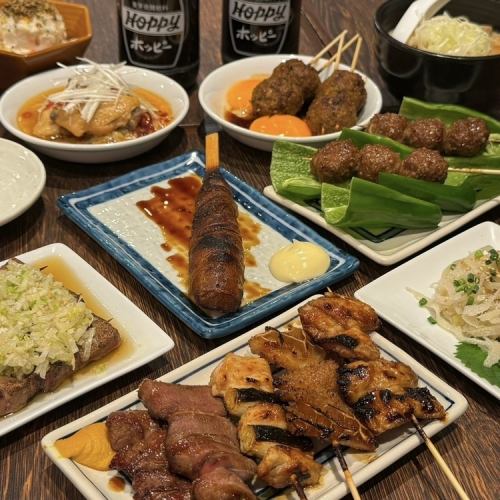 美味的肉和美味的酒！