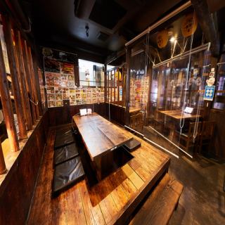 人気の掘りごたつ席☆TVもご覧になれますよ^ ^もちろんロールスクリーンやアクリル板、テーブルにはアルコール消毒完備しております!!