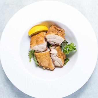 薫製塩で食べる唐揚げ