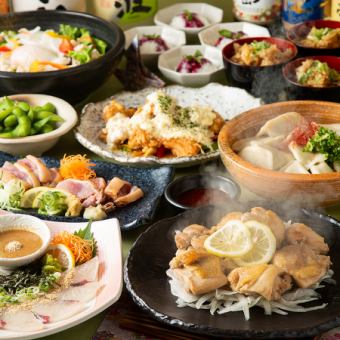 For welcome and farewell parties <Kyushu tour> 2 types of fresh fish x authentic Miyazaki chicken nanban ◆ 2 hours all-you-can-drink (Kinmugi) ◆ 10 dishes in total