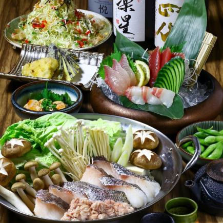 [Year-end party] Seasonal flavors! A luxurious course of the finest cod milt and cod roe hotpot and sashimi ◆ 120 minutes all-you-can-drink included 5,000 yen