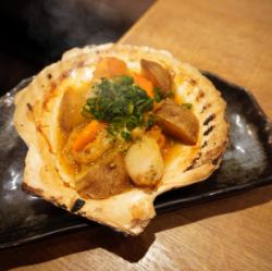 ホタテの浜焼き ガーリックバター醤油