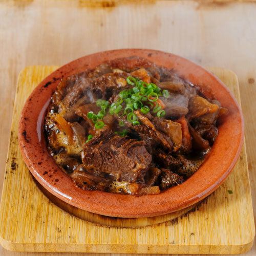 With beef tendon