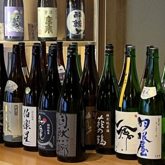 [Year-end party] ★Luxurious course of fresh fish and freshly fried tempura with all-you-can-drink sake included◆ 120 minutes all-you-can-drink included 4,700 yen