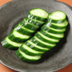 Cucumber pickled in a bottle