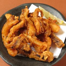 Fried squid legs