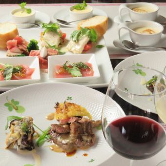 【各種宴會的私人套餐♪以肉和魚為主】8道菜、2小時無限暢飲4,000日元*拼盤