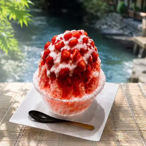 かき氷　いちご