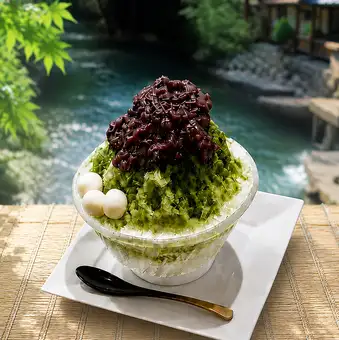 かき氷　抹茶
