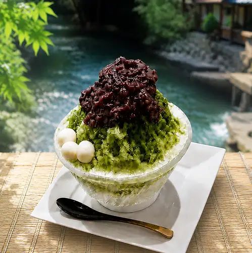 かき氷　抹茶