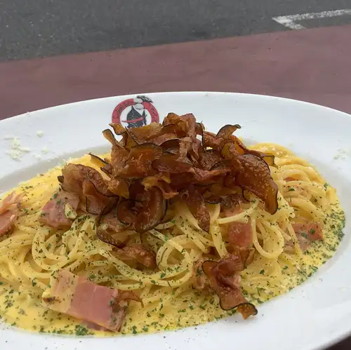 [October] Pumpkin Cream Spaghetti ~with Bacon and Pumpkin Chips~