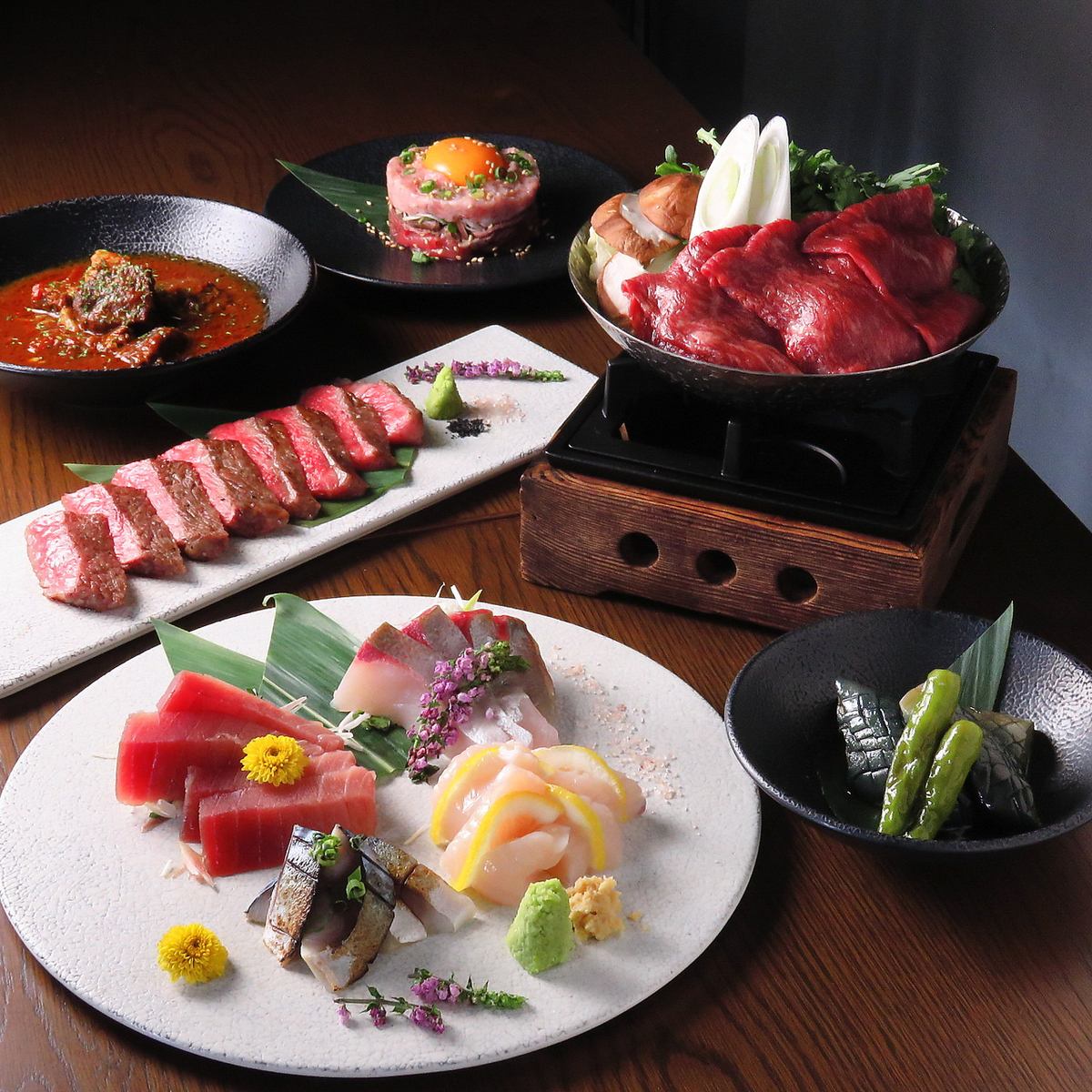 炭火焼料理がたっぷり味わえる満足の２時間飲み放題付コース!!