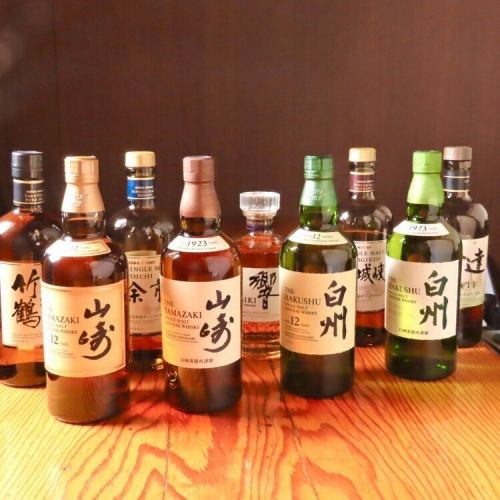 居酒屋ながらジャパニーズウィスキー充実！山崎12年、白州12年もラインナップ！