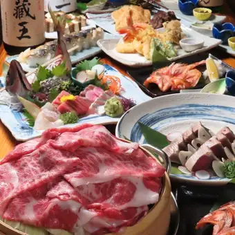 【7000円(税込)牛セイロ蒸しコース】当店一押しメニュー盛り沢山！地酒充実2時間飲み放題付！