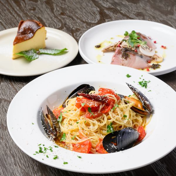 【コースは選べる3種類】シェフ自慢のイタリアンを堪能♪3,300円(税込)～！飲み放題も追加可能◎