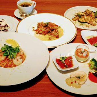 【Carboneディナーコース】本日のパスタやメイン料理にドルチェまで♪全6品5800円(税込)