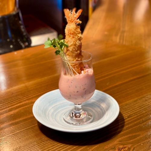 Fried shrimp parfait with pickled vegetables and tartar sauce (1 stick)