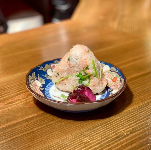 Salmon and coriander rice balls