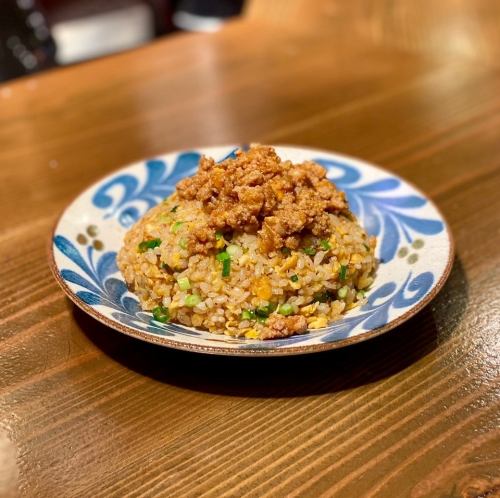 Fried rice with miso and meat