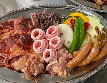 기본의 간편 세트【레귤러 BBQ 세트(1인분)】6품 1900엔