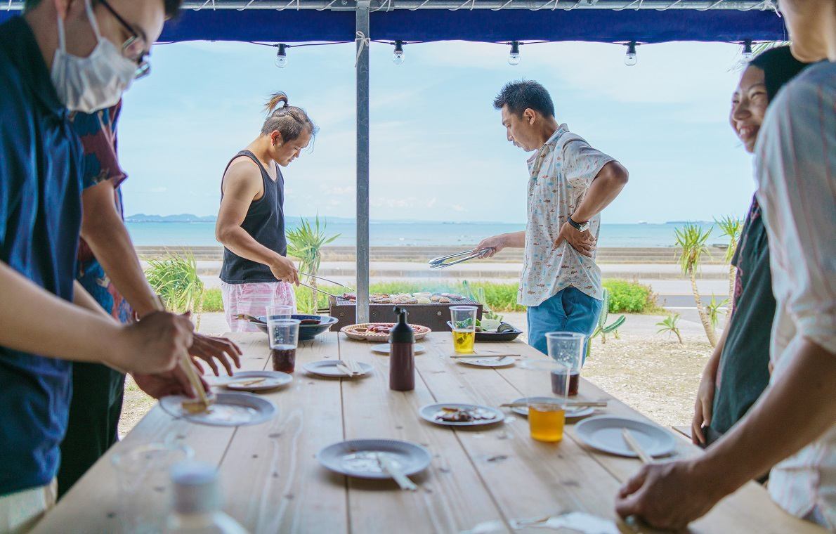 An open-air BBQ along the coast!