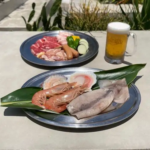 幹事さんもラクラク!飲み放題付き♪手ぶらで海鮮BBQコース&セルフ飲み放題&席料