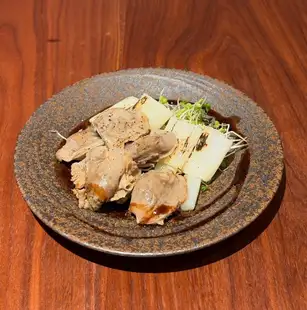 砂肝と葱のコンフィ
