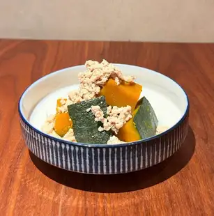 南瓜とそぼろ餡