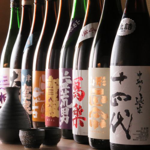週替わりでご提供の日本酒。良い銘柄のものだけを厳選