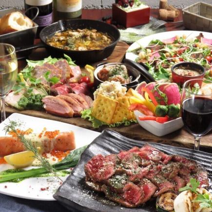 【3時間飲み放題付】プレミアム宴会コース◆佐賀牛のサーロインステーキ!3万円以上で貸切◎