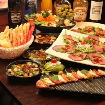 2500 yen course [12 items in total] + 2 hours with all-you-can-drink
