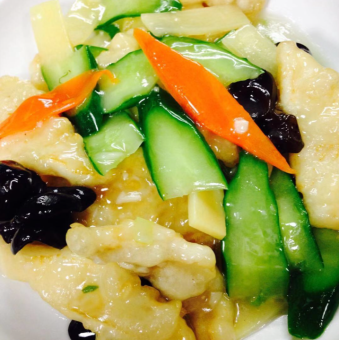 Stir-fried Squid and Vegetables / Stir-fried Squid with Black Pepper Flavor / Stir-fried Squid with Salty Flavor
