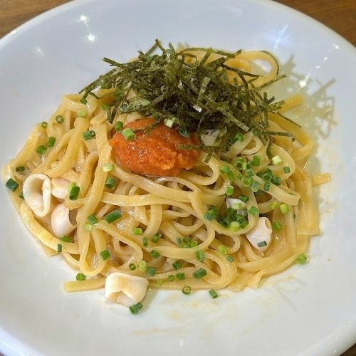 Spear squid and mentaiko with butter and soy sauce