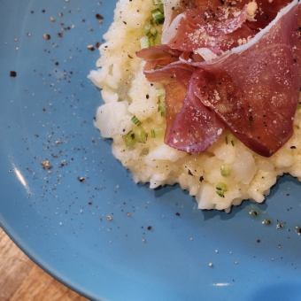  カブと生ハムのリゾット