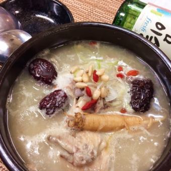[Limited time] 2H all-you-can-drink included [Korean Samgyetang course] 6,000 yen