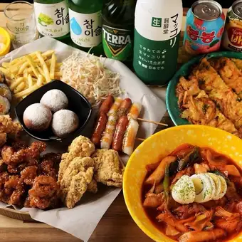송년회, 신년회 네네 치킨 코스 음료 무제한 포함 @ 4500 엔