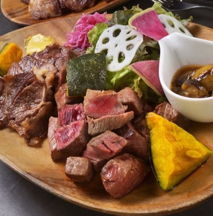 【期間限定ディナー】上州牛食べ比べ肉盛りコース♪ お料理5品+肉盛りプレート