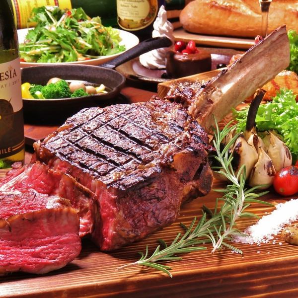 ORATI名物【トマホーク】！日本酒、ワインも飲み放題のコースでご提供！4名様よりご予約承ります★