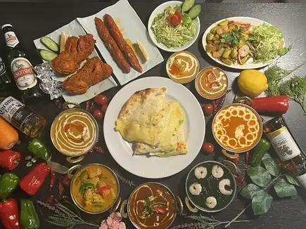 【2h飲み放題付、ナンとライスも食べ放題】肉三昧！がっつり食べたい人おすすめのBBQコース！