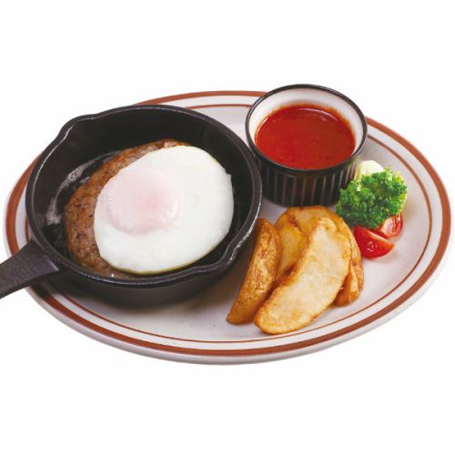 Fried egg & hamburger