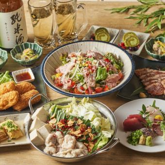 ◇満喫コース◇料理長厳選!!お造り2種盛りに選べるお鍋!! 2時間飲み放題付き 9品 3,500円 宴会