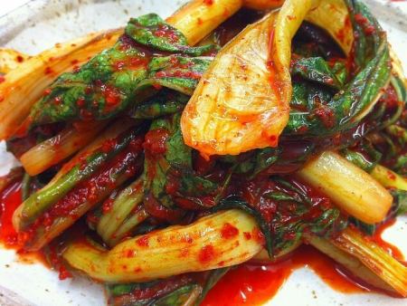 作りたて小松菜キムチ