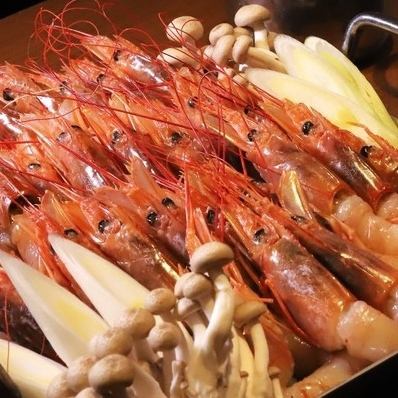 [Shrimp shabu-shabu course] Kairi's signboard menu! << All 5 items >> 4000 yen