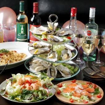【牡蛎享受套餐】海里推荐的牡蛎满满的♪≪共7道菜≫3,500日元